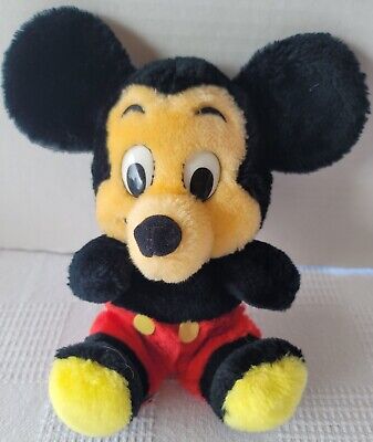 Vtg Disney Mickey Mouse Plush Toy 9" Stuffed Animal Korea