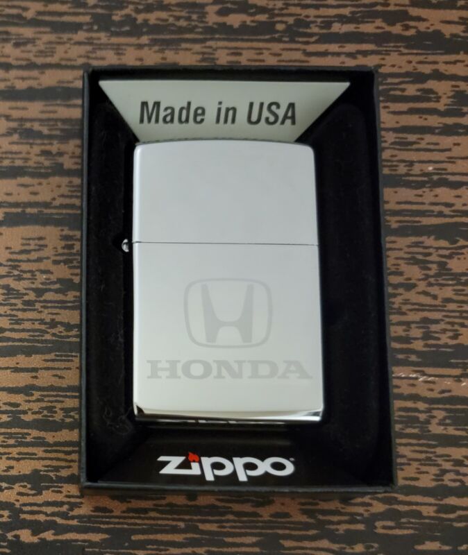 Zippo Lighter Honda Chrome Plated 2019 Rare Unused
