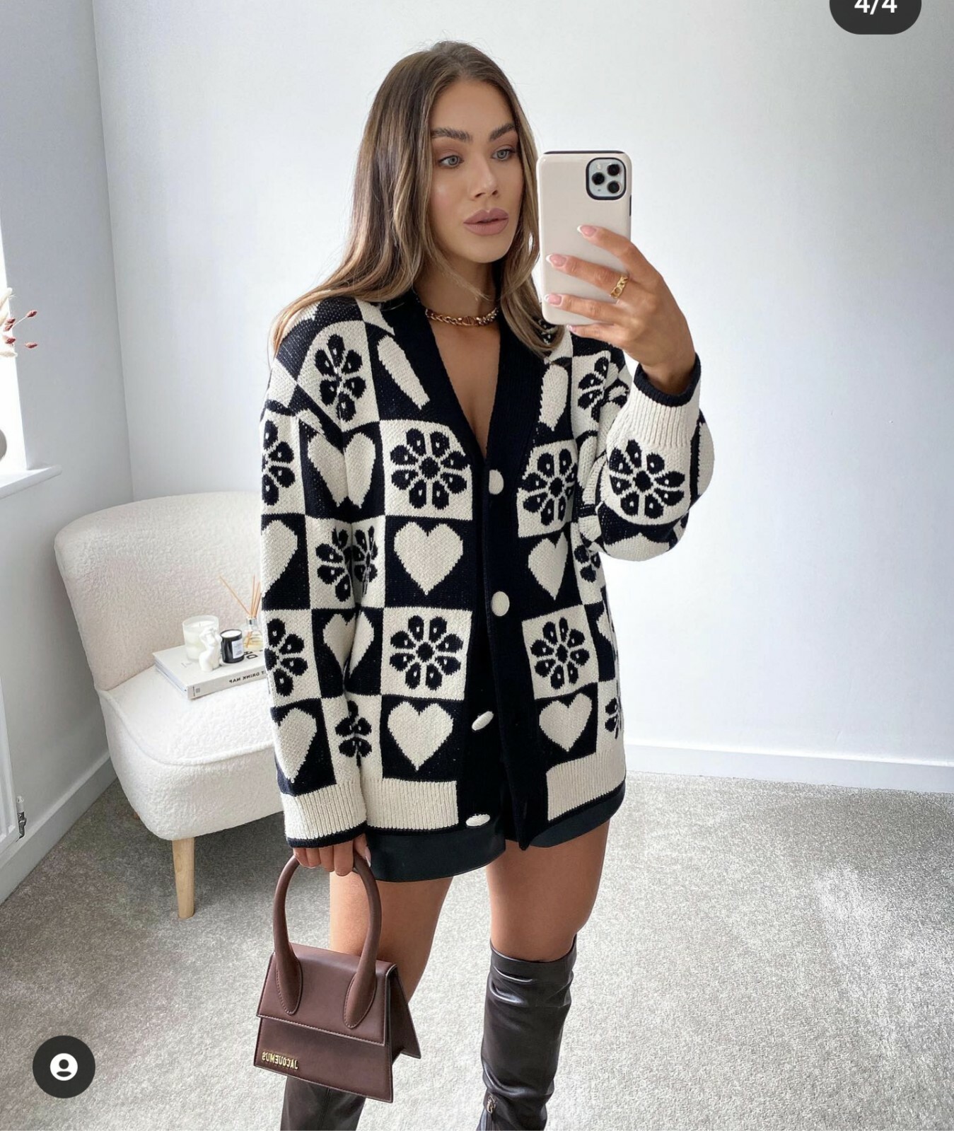 ZARA WOMAN JACQUARD KNIT CARDIGAN HEART FLORAL BLACK WHITE ZARA WOMAN JACQUARD KNIT CARDIGAN HEART FLORAL BLACK WHITE