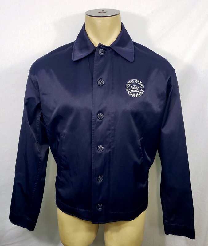 Vtg 90s Mens Ralph Lauren Polo Sport Marine Supply blue