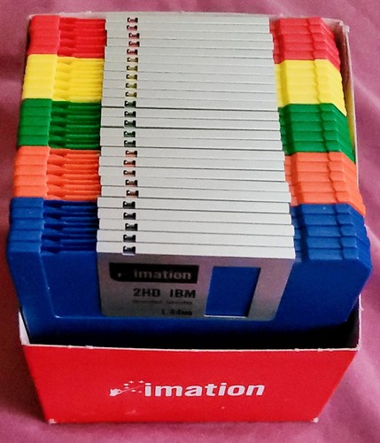 FLOPPY CD グッズ 25 Pack Imation IBM Formatted 1.44 MB Rainbow Diskettes
