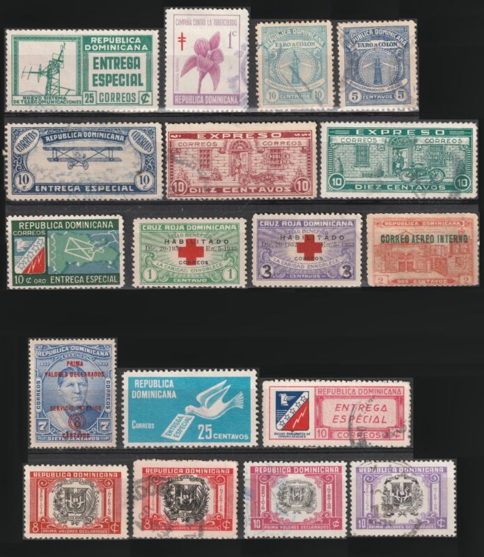 Dominican Republic Lot 24: (Stamp details below) 2023 Scott Catalog Value $20.60