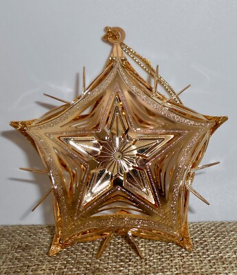 BALDWIN 2010 24K Gold over Brass SNOWFLAKE STAR Ornament No Box H85