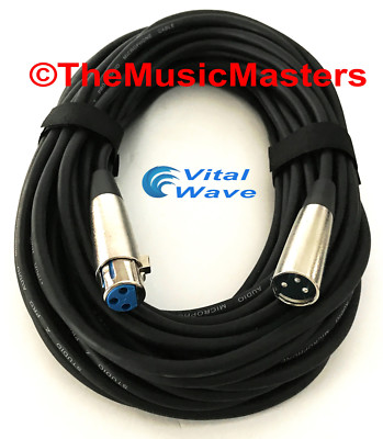30ft XLR Microphone Audio Cable M-F Mic Extension Amp Powered Speaker Wire VWLTW