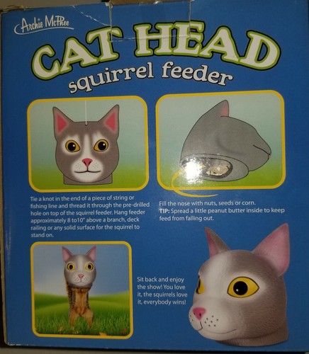 Squirrel Feeder Cat Head Squirrel Feeder New in Box