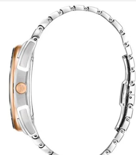 Pre-owned Bulova Women's Quartz Curv Diamond Accents Stainless Steel 40.5mm Watch 98p182