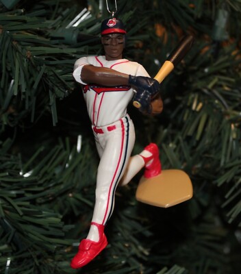 Albert Belle Cleveland Indians Christmas Tree Ornament Baseball Batting Pose 3''
