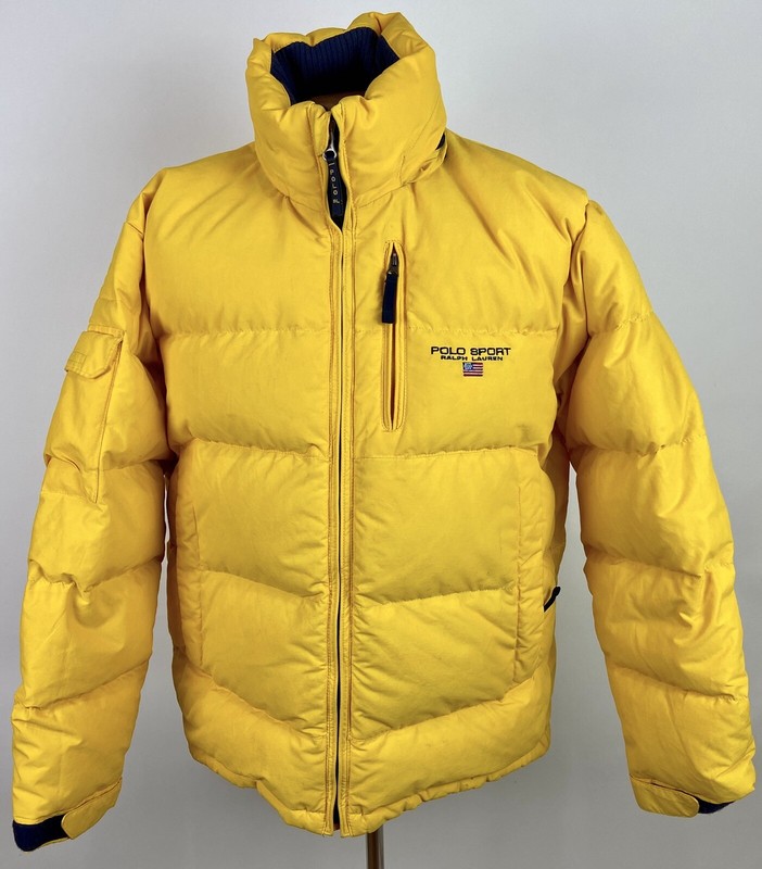 polo sport puffer jacket yellow