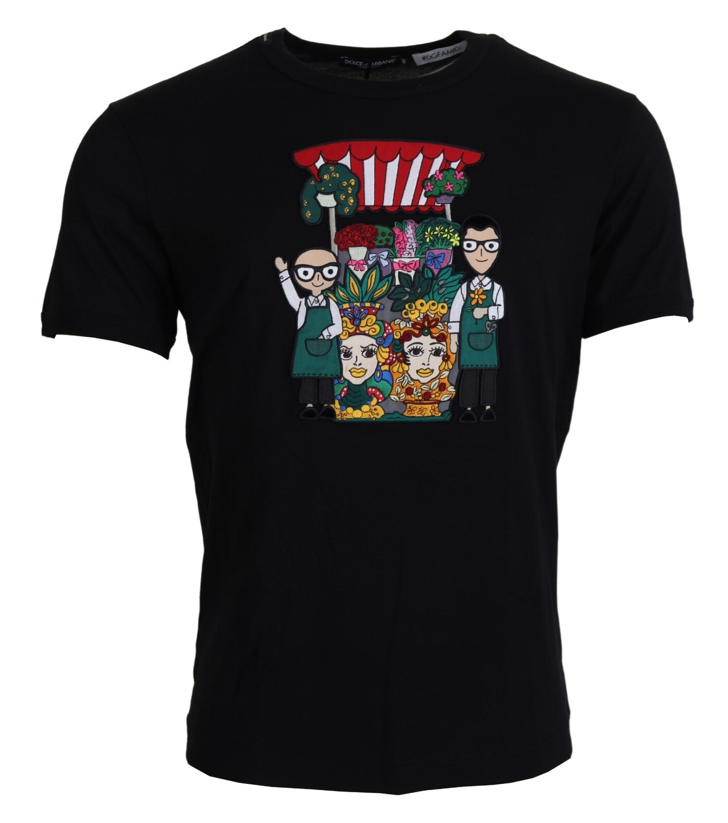 

Футболка DOLCE - GABBANA Черная #DGFAMILY Хлопок с коротким рукавом IT48/US38/ 750usd, Черный