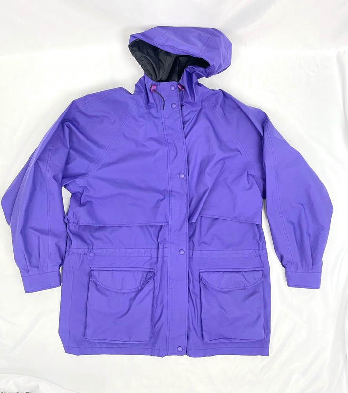 Eddie Bauer Women Large Purple Gore-Tex Windreaker Jacket Coat