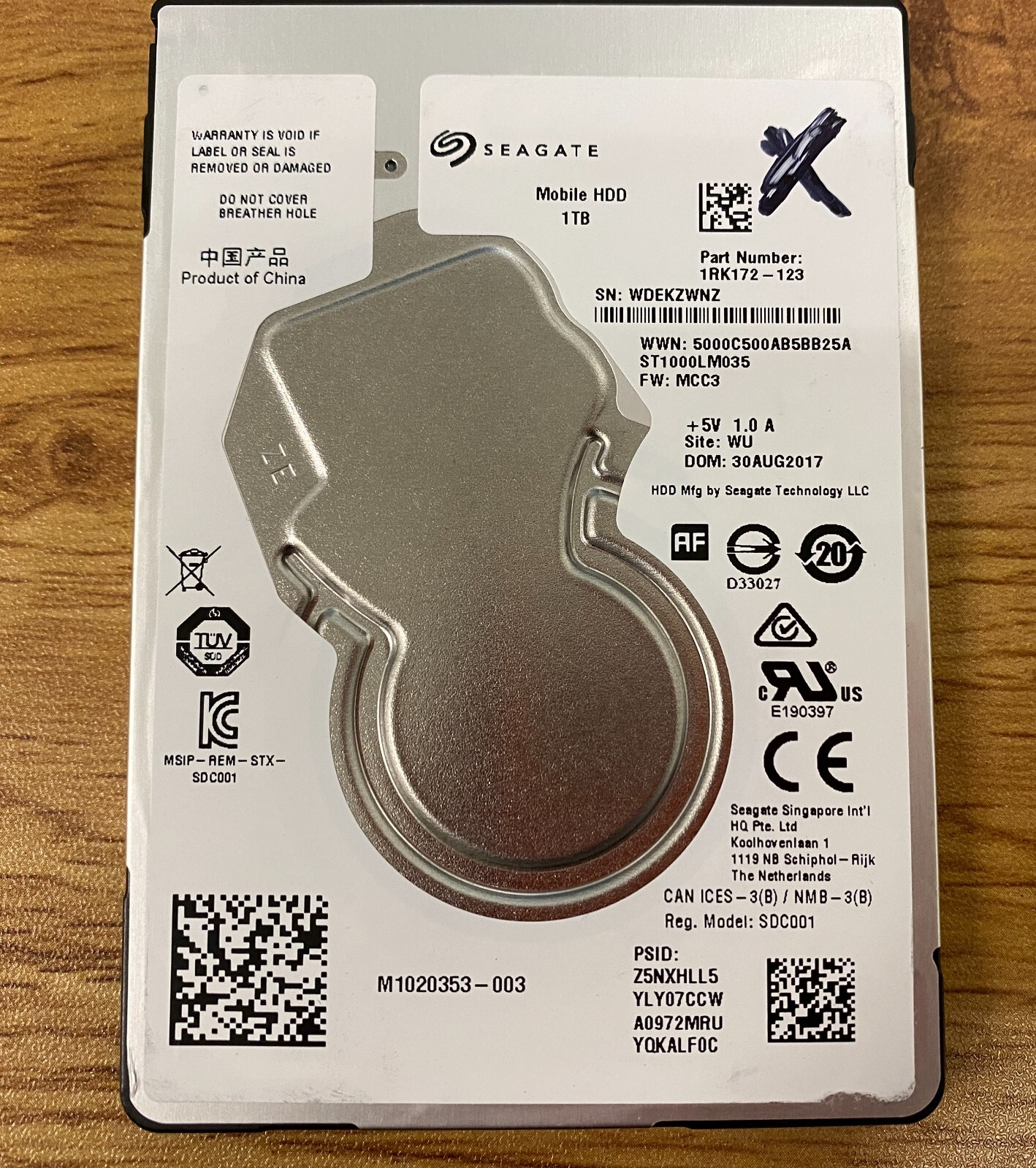 【専用】treasure KR盤シリアル Seagate 1RK172-146 - 1TB 5.4K RPM SATA 7mm 2.5