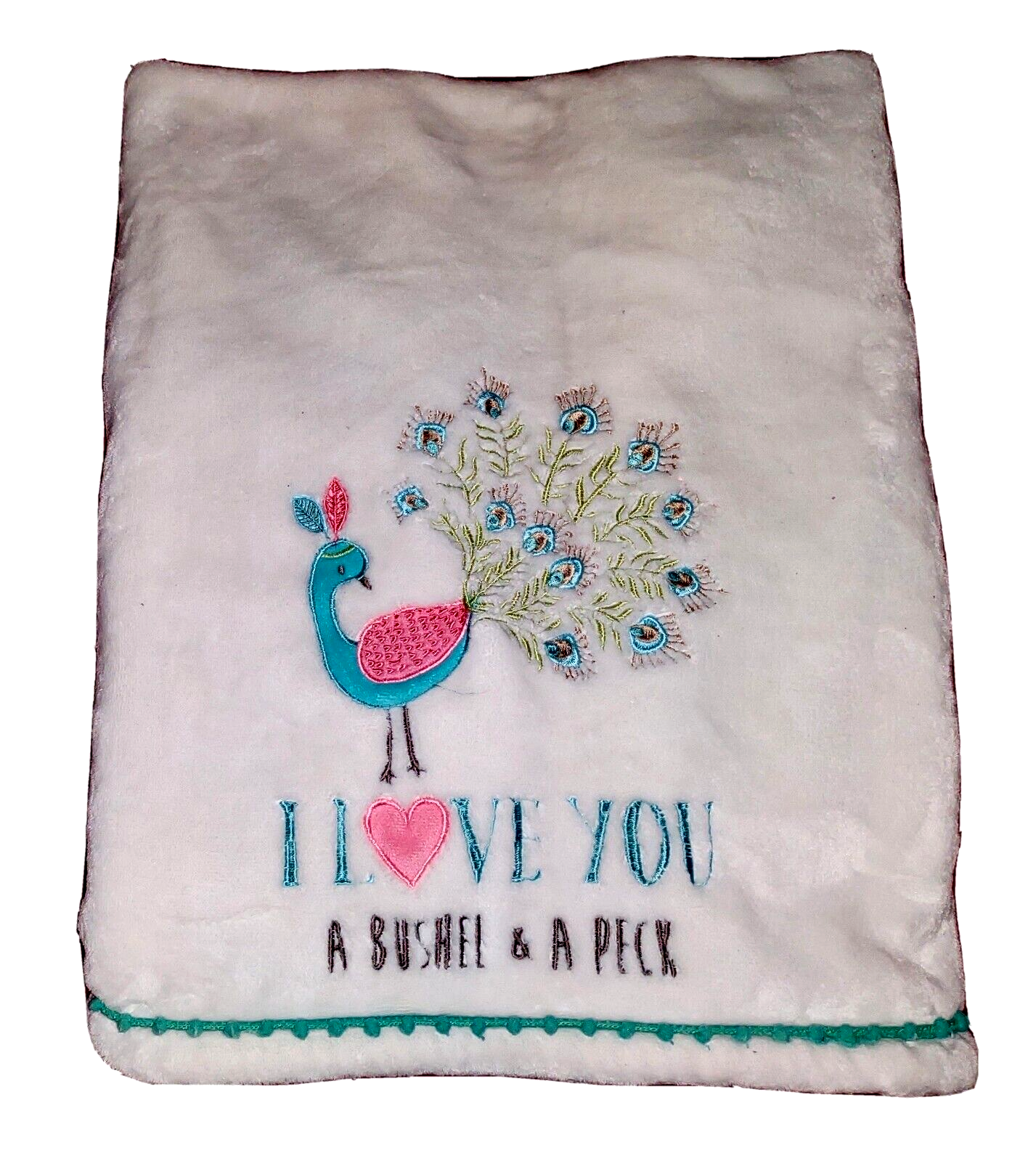 Levtex Baby FIONA Peacock I Love You A Bushel & A Peck White
