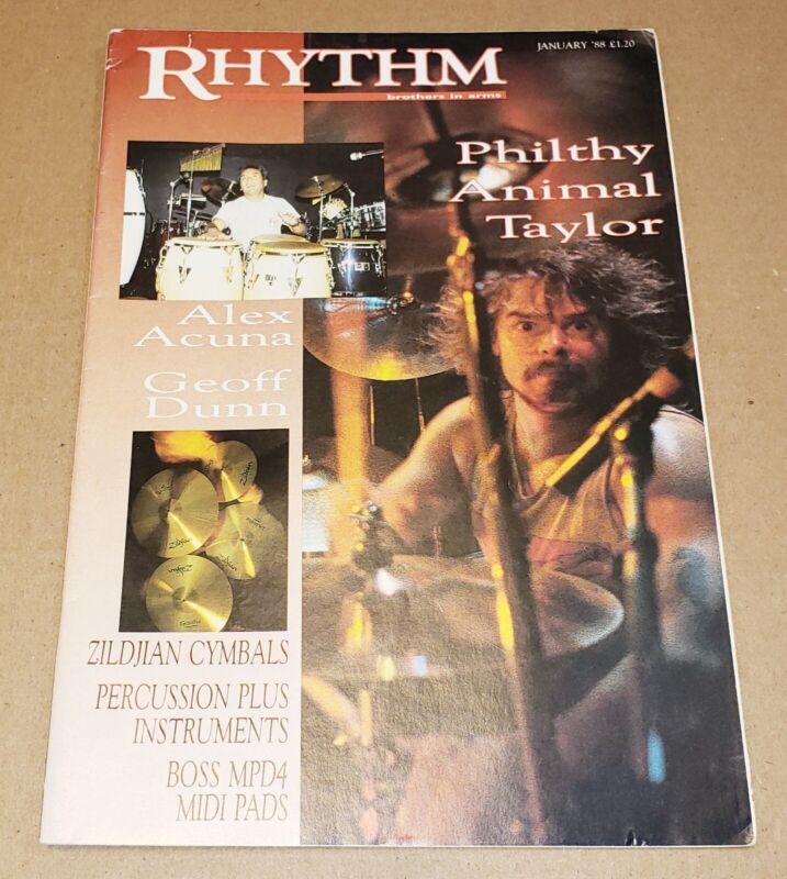 MOTORHEAD ULTRA RARE 1988 PHILTHY ANIMAL TAYLOR COVER STORY RHYTHM MAGAZINE VG++