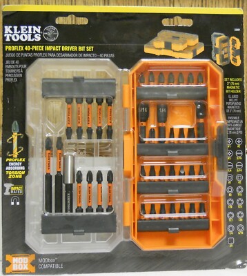 Klein Tools 33801 Proflex 40 Piece Impact Driver Bit Set