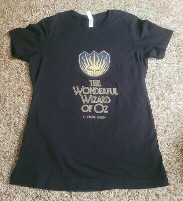 The Wizard Of Oz The Wonderful Wizard Girls Tee T-Shirt Top Size Large Black