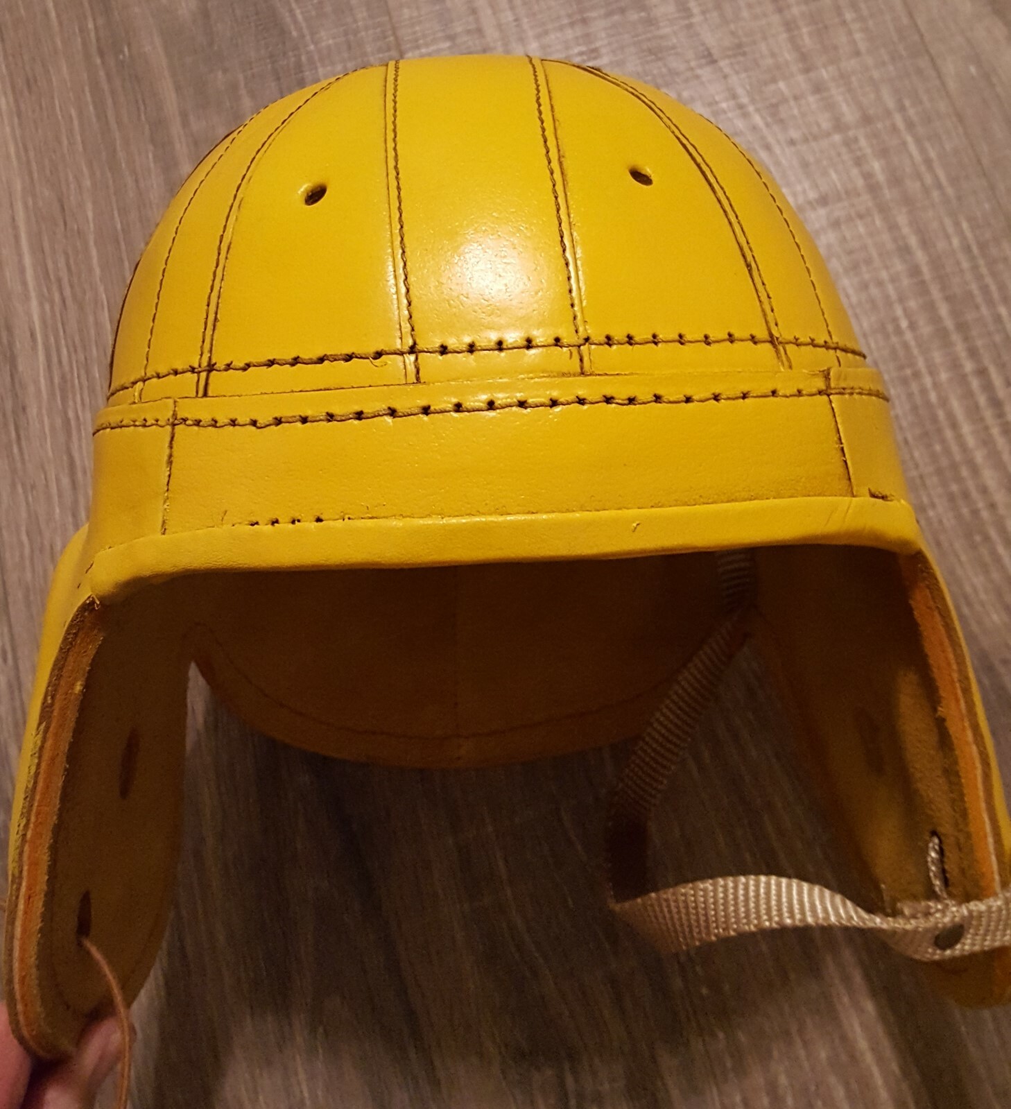 GREEN BAY PACKERS 1940'S Style Yellow Gold Leather Helmet