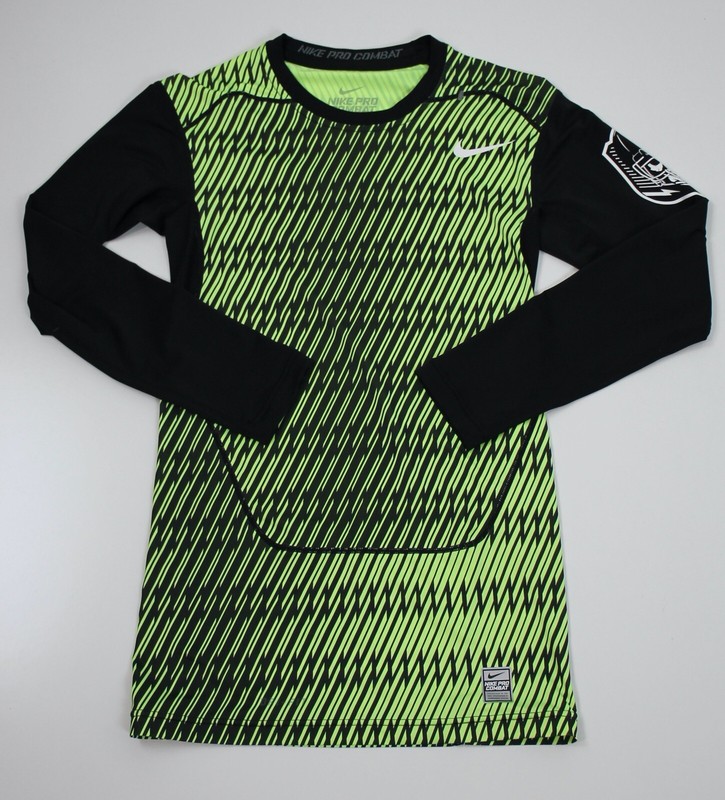 nike green compression shirt
