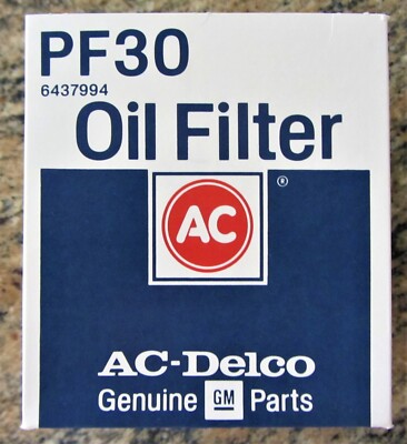 AC Delco PF 30 Oil Filter 6437994 OEM GM 60's-70's Cadillac Oldsmobile Pontiac