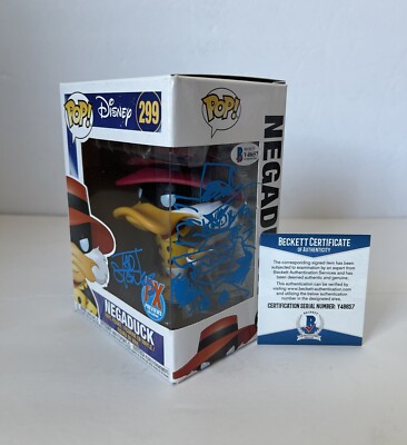 Tad Stones Signed Sketch Negaduck McQuack Funko Pop Darkwing Duck Beckett COA