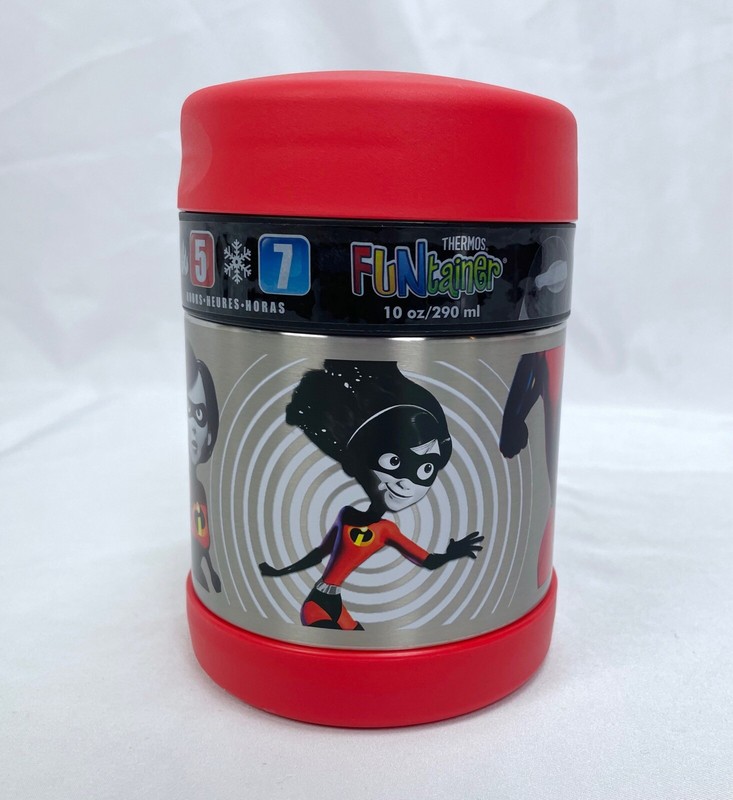 Disney Incredibles Funtainer Food Jar Red 10oz