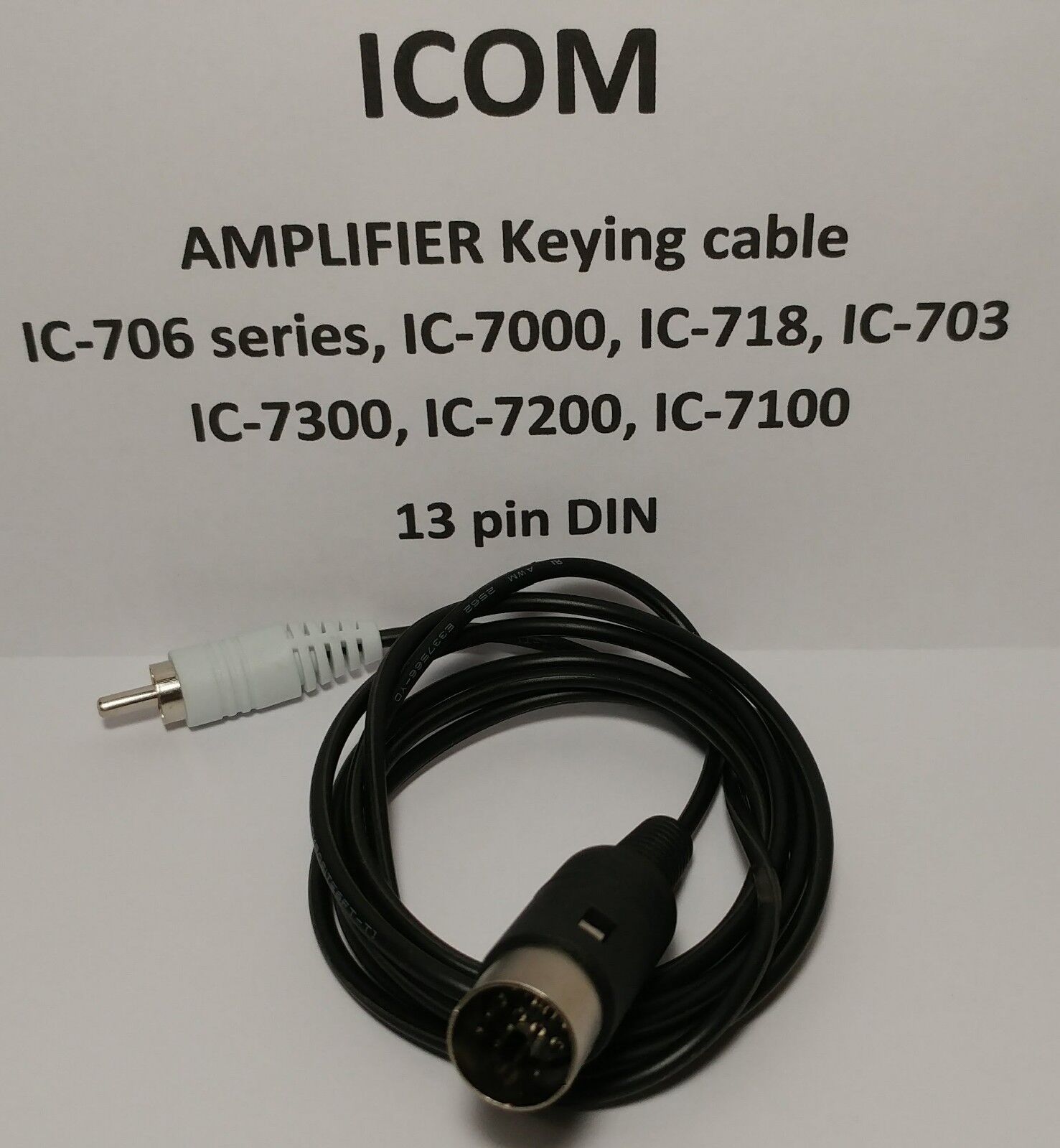 Icom amplifier keying cable IC-706 IC-7000 IC-718 IC7100 IC Icom amplifier keying cable IC-706 IC-7000 IC-718 IC7100 IC