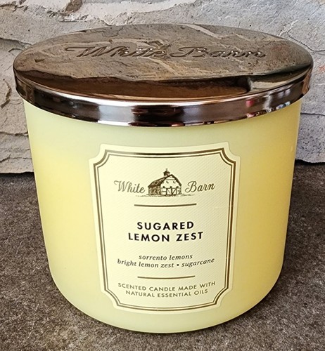 SUGARED LEMON ZEST~Bath Body Works 3 Wick Candle-FREE