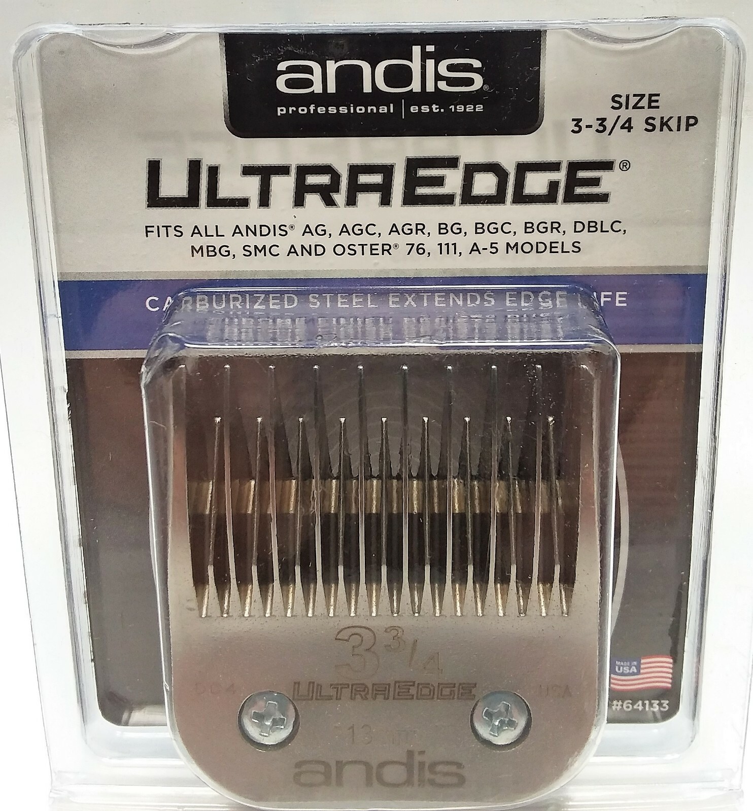 Andis UltraEdge Size 3-3/4 Skip Tooth Detachable Animal Pet Clipper Blade #64133