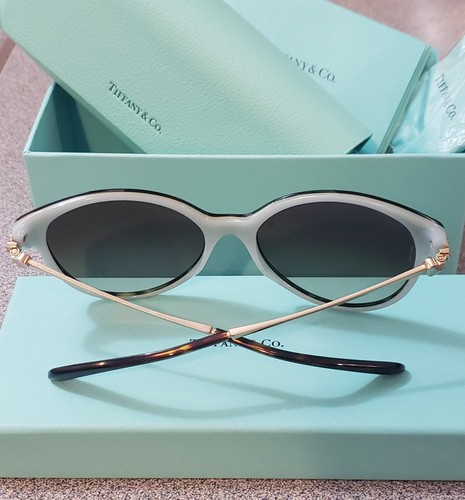 Pre-owned Tiffany & Co . Tf 4127 8134/3b Havana/blue & Brown Sunglasses