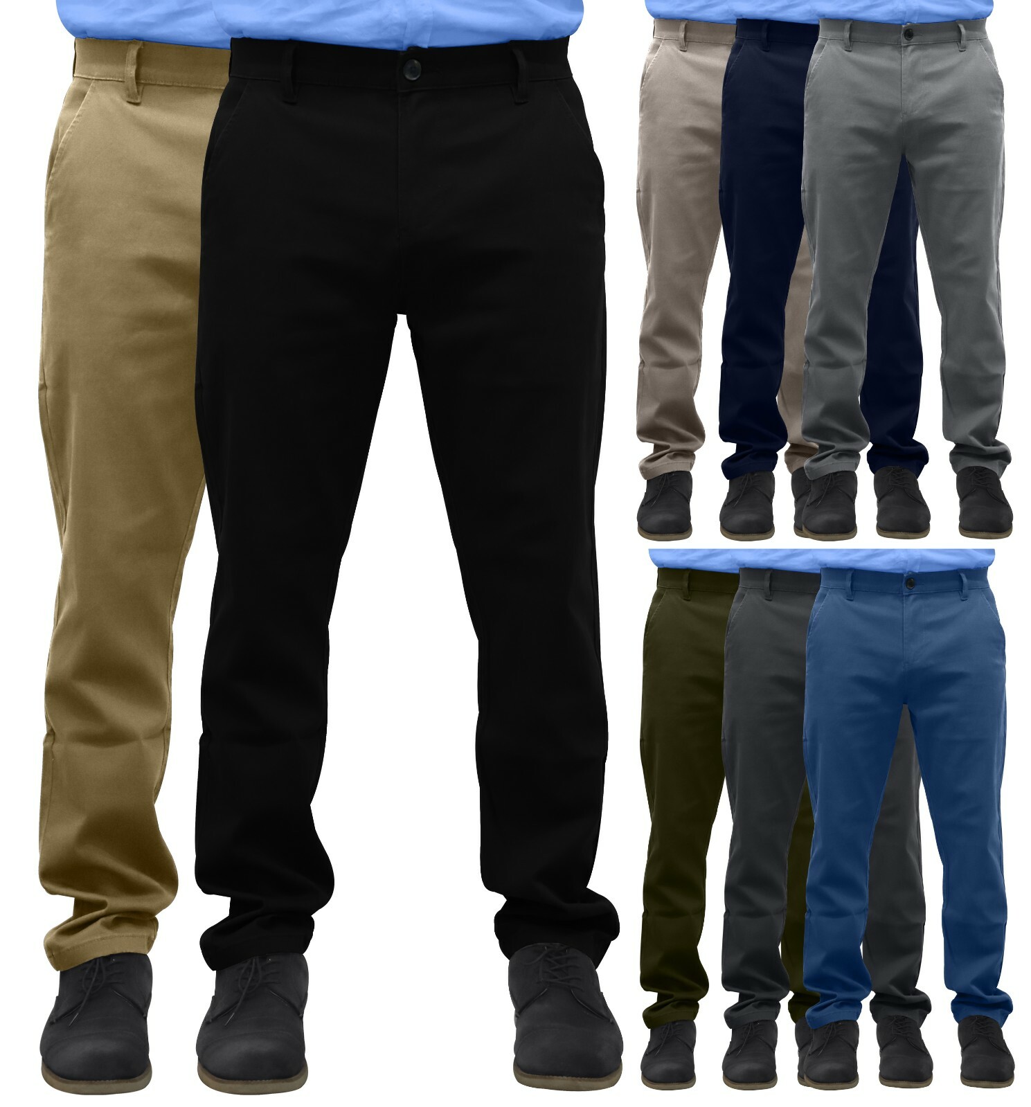 Mens Chino Pants Regular Fit Casual Stretch Cotton Flat Mens Chino Pants Regular Fit Casual Stretch Cotton Flat