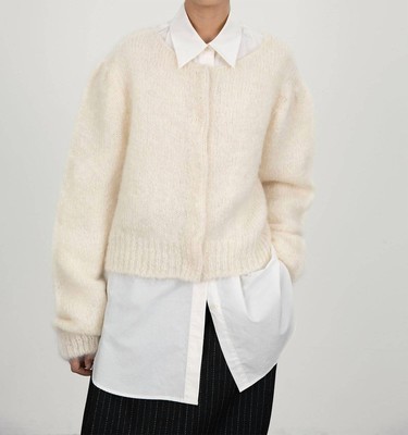 Pre-owned Shop Amomento Grandma Cardigan In Ivory - Size 0 In White