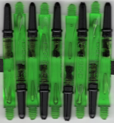 Medium Green CARBON 360 Spinning Dart Shafts: 1 set of 3