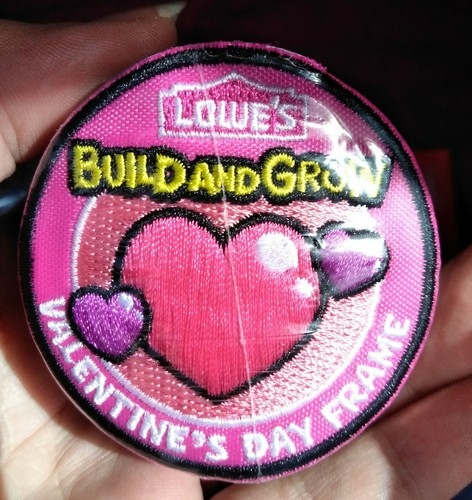 Lowe's Build and Grow Valentine's Day Picture Frame Craft w/ Certificate + Patch