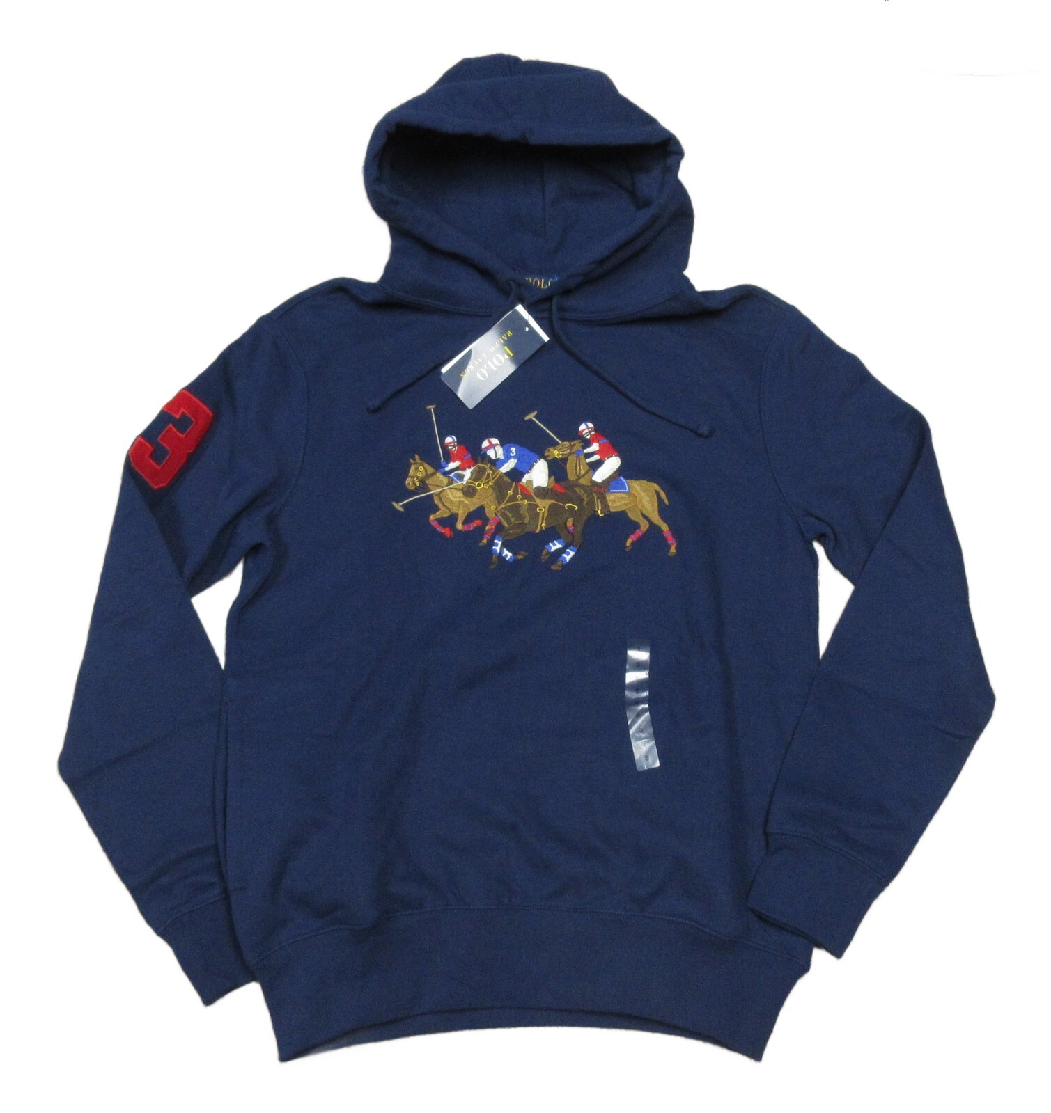 Polo Ralph Lauren Men's Navy Triple-Pony Graphic Fleece