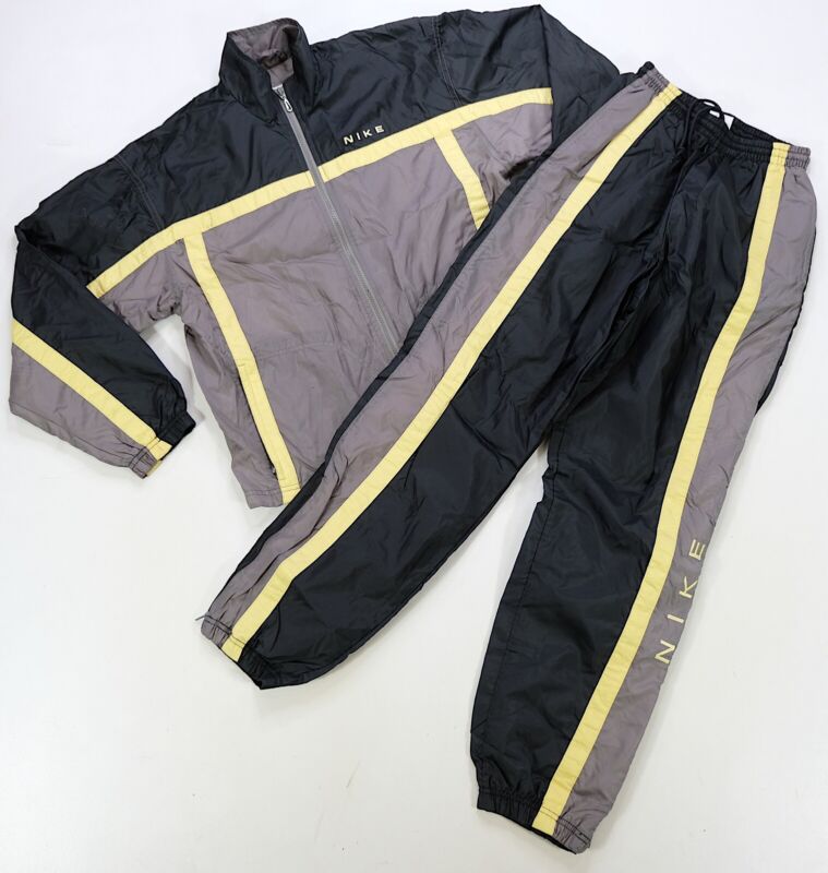 Rare Vintage NIKE Spell Out Striped Jacket Pants Track Suit Rare Vintage NIKE Spell Out Striped Jacket Pants Track Suit