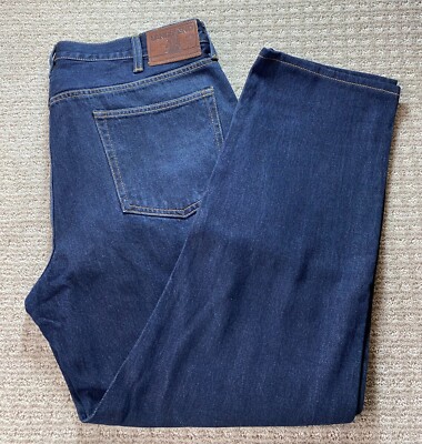 $65 New Lands' End Men's Traditional Fit 5 Pocket Denim Jeans Rinse 37x29