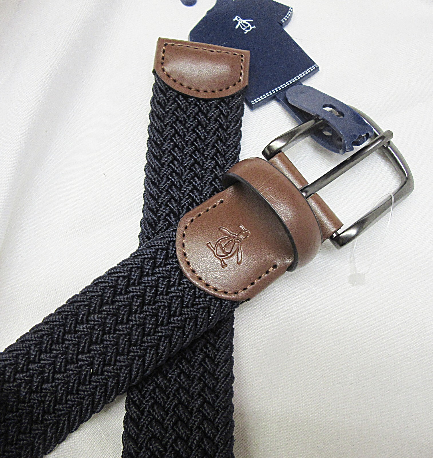 L'AIGLON woven elastic belt (BLACK×NAVY) L'AIGLON woven elastic belt (BLACK×NAVY) | everyone