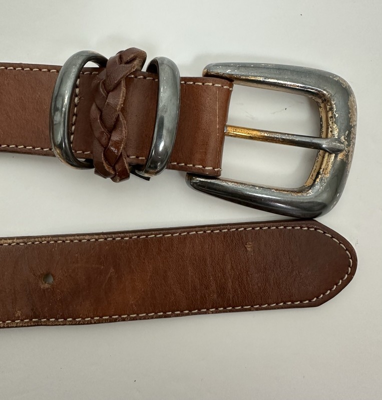 Vintage 90s BRIGHTON Belt M / L Brown Leather Waist Belt Western