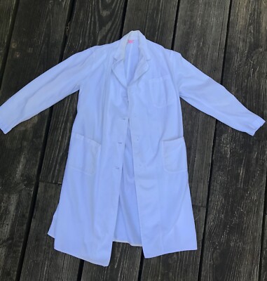 Vintage 1940's 50's Women's White Sanforized Cotton Medical