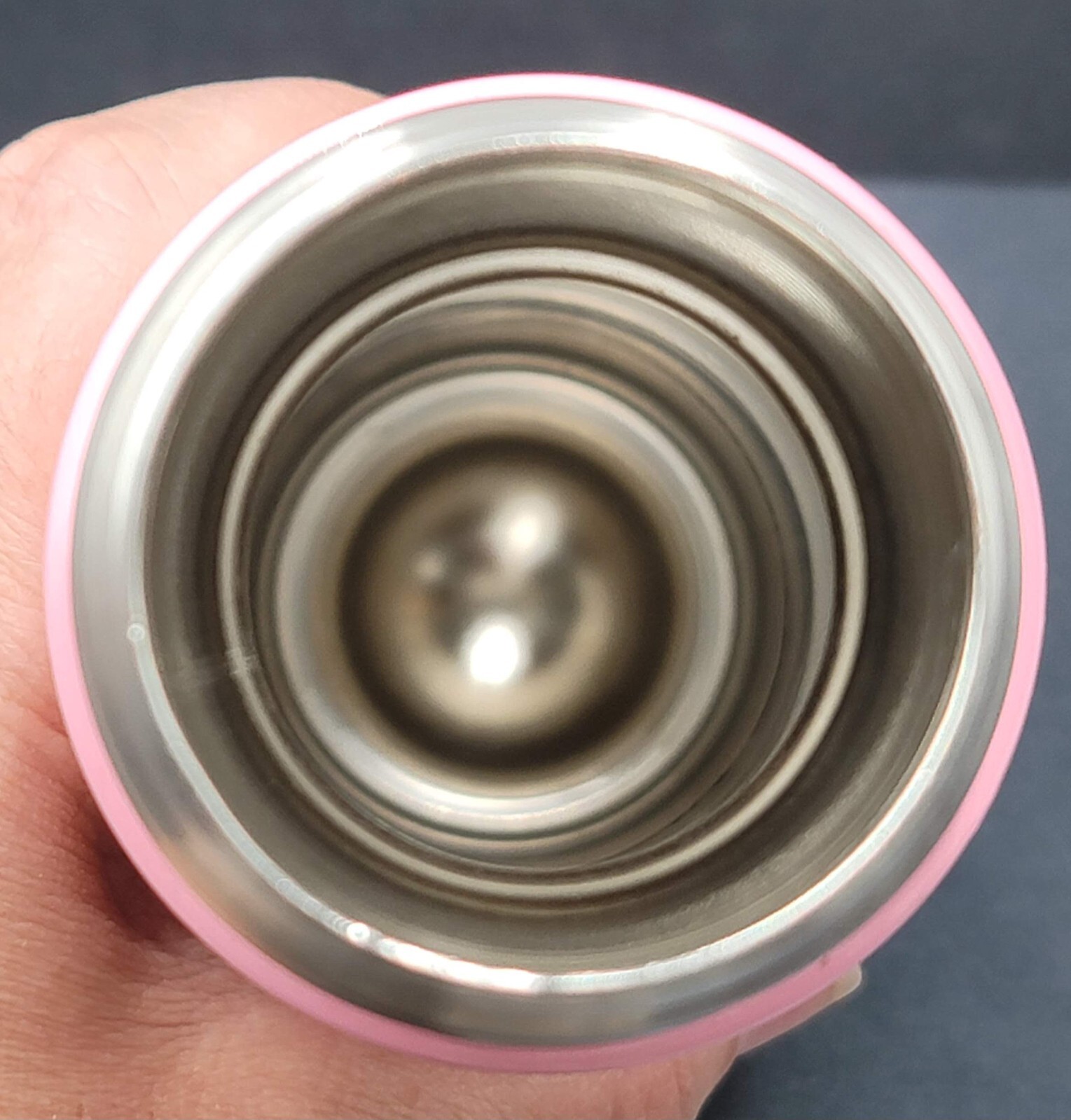 STARBUCKS 2006 PINK METAL BULLET THERMOS 17 oz PYLONES FLOWERS