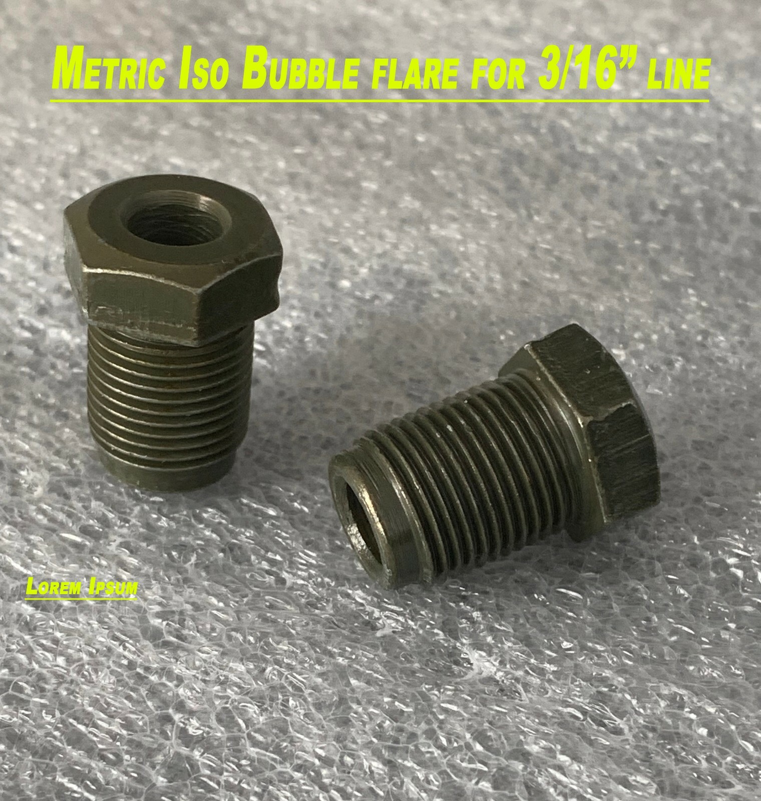 Metric Brake Line Fitting Kit For 3/16" Tubing ISO Bubble Flare SAE OE