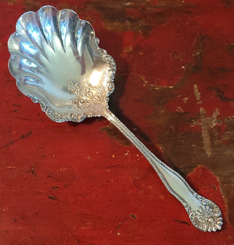 Wm. Rogers YORK International Silverplate Casserole Serving Spoon 9" c. 1900
