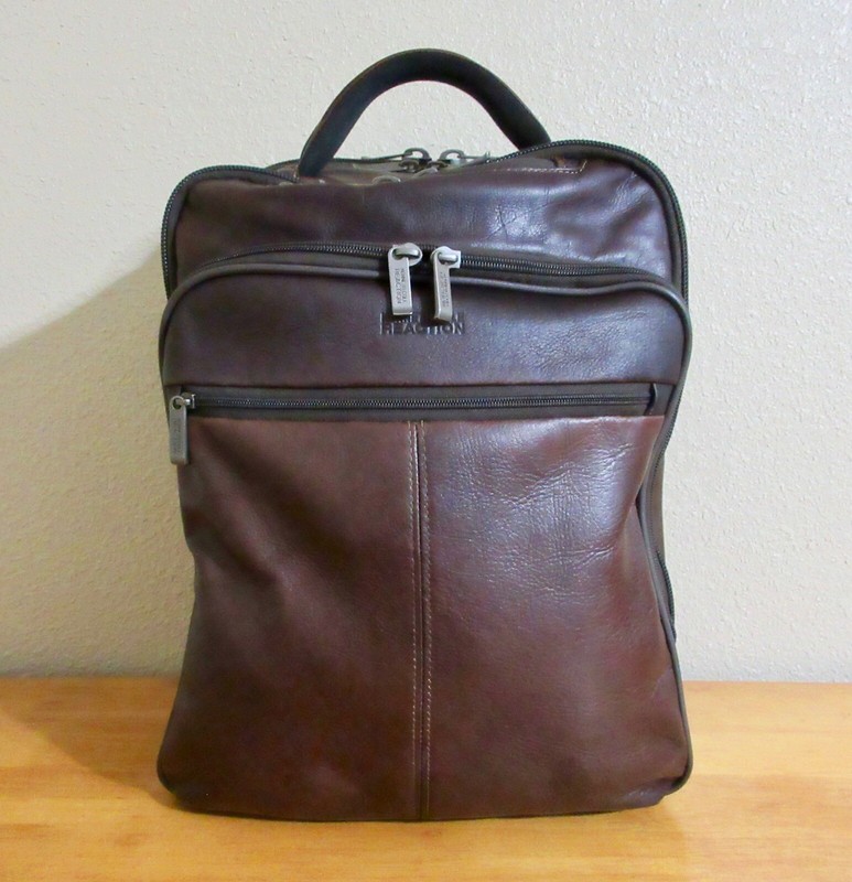 kenneth cole reaction back stage access leather backpack