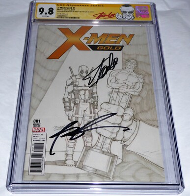 X-Men: Gold #1 CGC SS Signature Autograph STAN LEE ROB LIEFELD Lim Sketch Cover