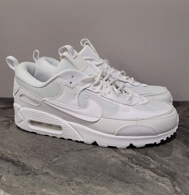 Nike Air Max 90 Futura Triple White Running Shoes Women's Size 10 DM9922-101