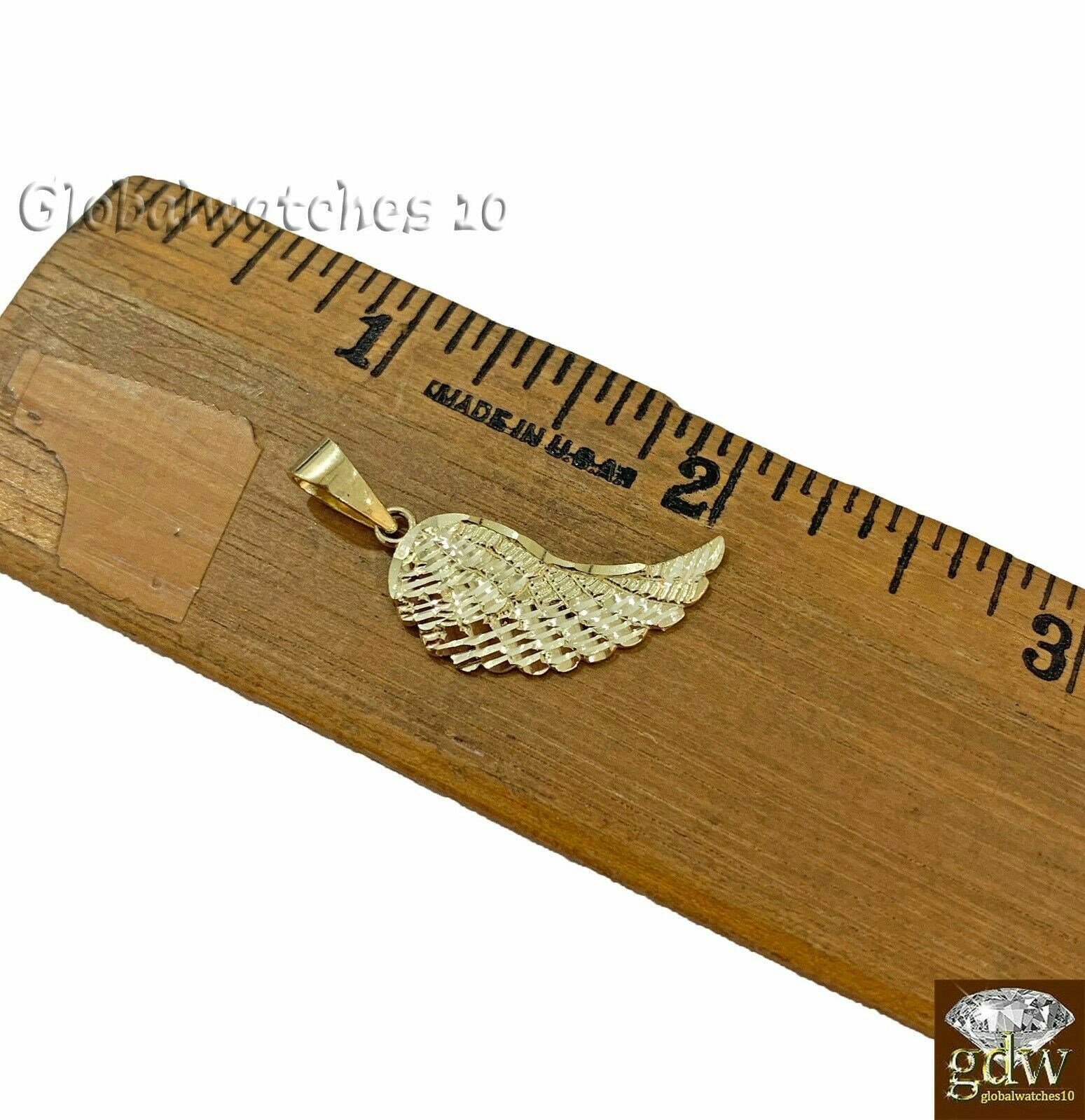 Pre-owned G&d 10k Gold Wing Charm Pendant With Franco Chain 20" 22" 24" Real 10k Gold