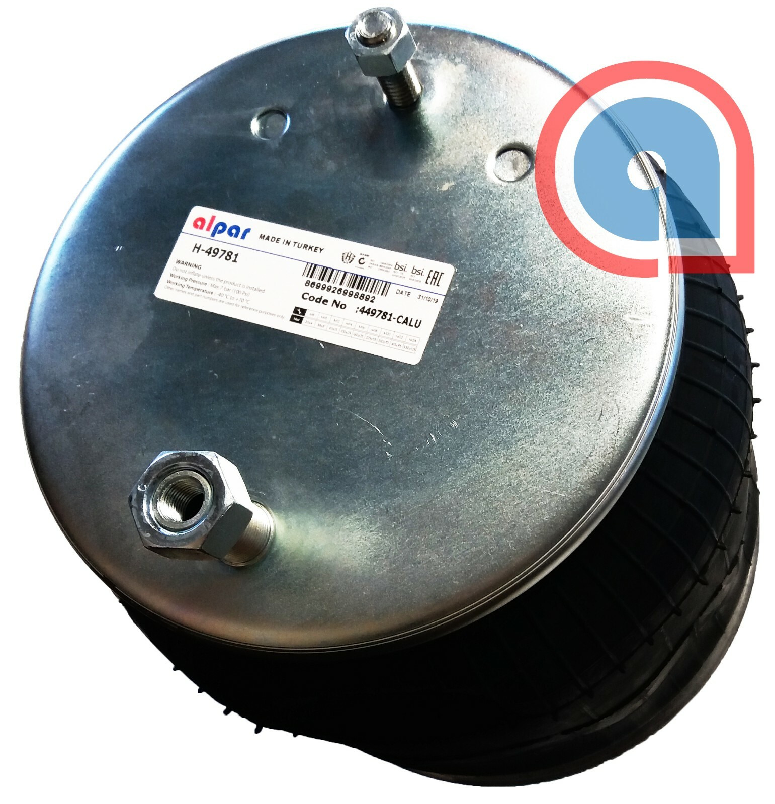 9781 Air Spring - ALUMINUM PISTON Replaces Freightliner 16