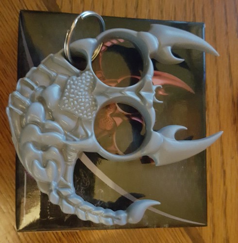 Bam! Box Exclusive Poly-Resin Self Defense Keychain,  Gray Scorpion, New In Box