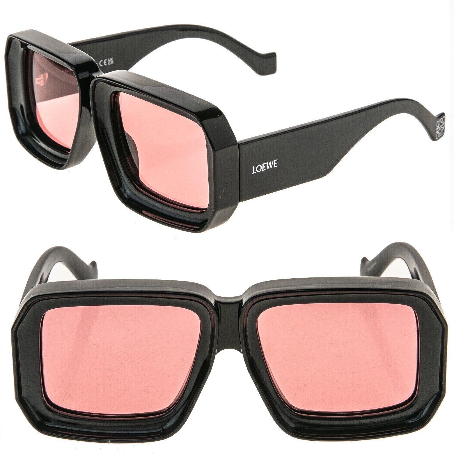 LOEWE PAULA IBIZA Square LW40064U Black Pink 40064 Unisex LOEWE PAULA IBIZA Square LW40064U Black Pink 40064 Unisex