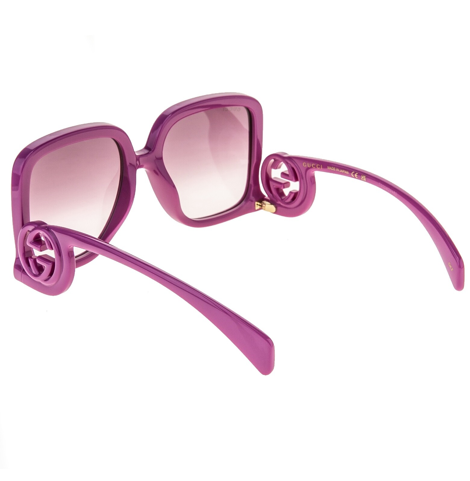 Pre-owned Gucci 1326 Purple Fuchsia Gg Logo 004 Fashion Oversized Runway Sunglass Gg1326s