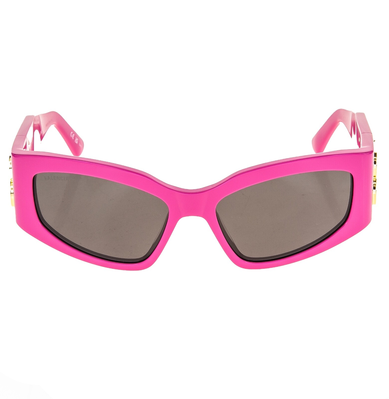 Pre-owned Balenciaga Bossy Cat 0321 Pink Fashion Geometric Unisex Sunglass Bb0321s 006 In Gray